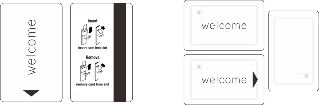 magstripe key card and rfid key card