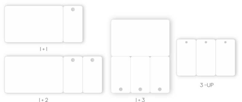 PVC combo cards, 1+1, 1+2, 1+3