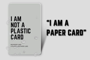 biopaper card - plastic like paper card