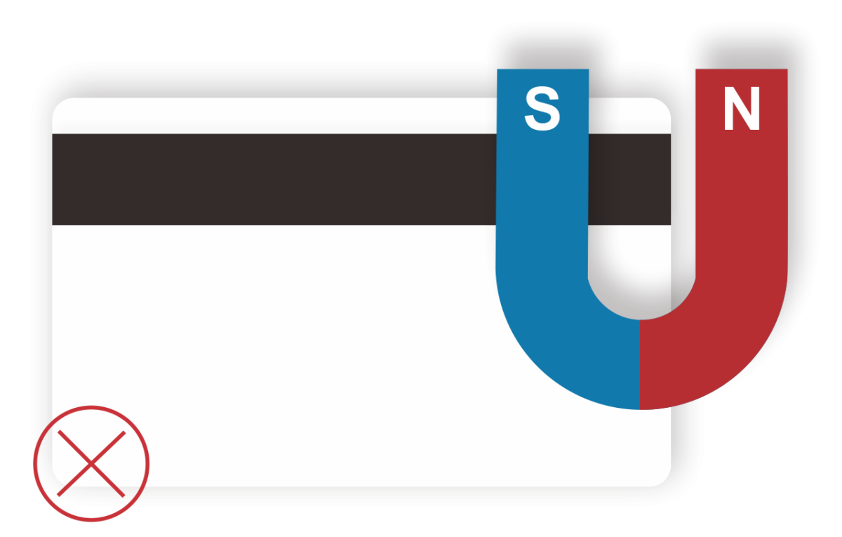 magnetic stripe card-7 inproper handling of magstripe card