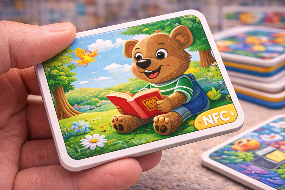 Toy-safe printed card